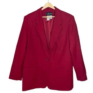 Sag Harbor 100% Wool Jacket with Shoulder Pads. Size 18.